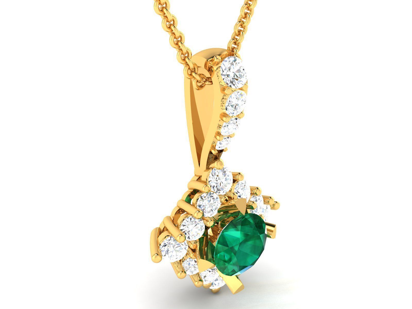 Solitaire Women Pendants 3D print model_1