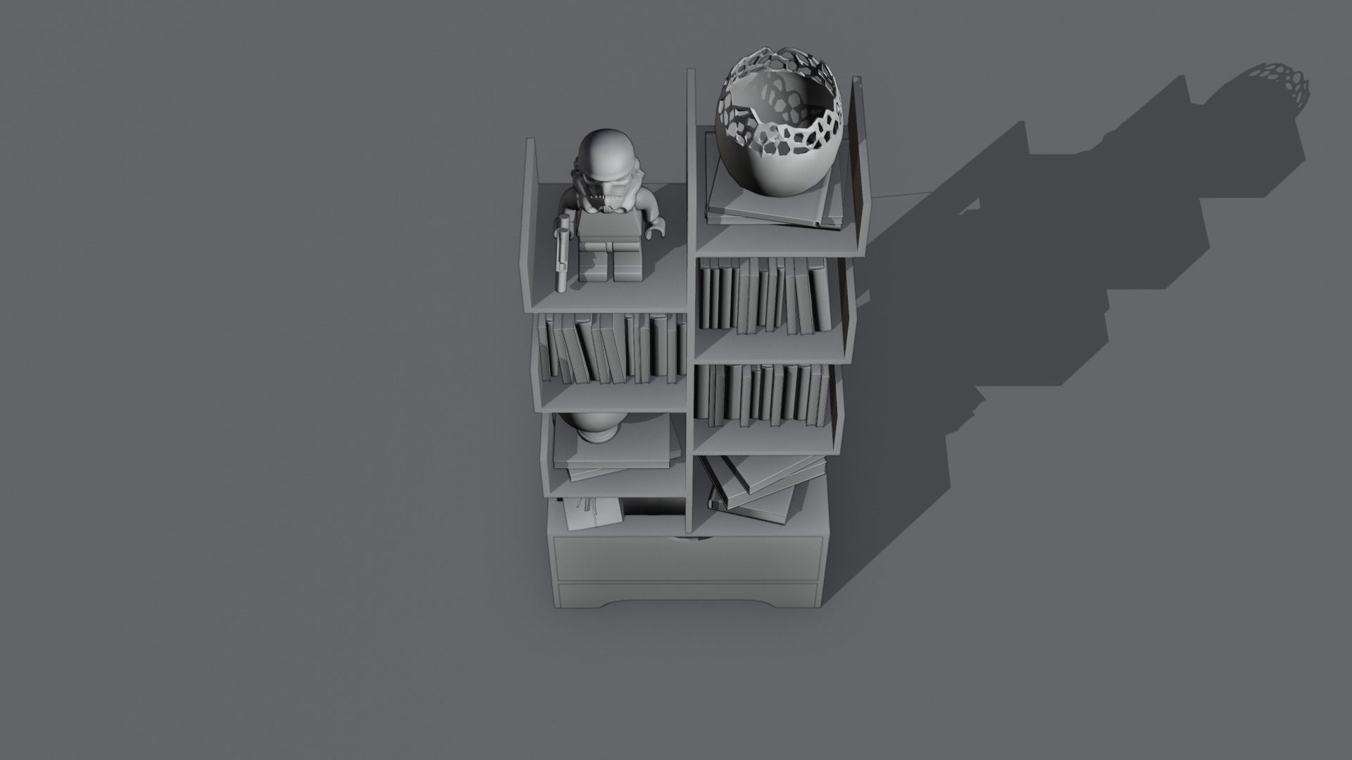 book shelf Free low-poly 3D model_14