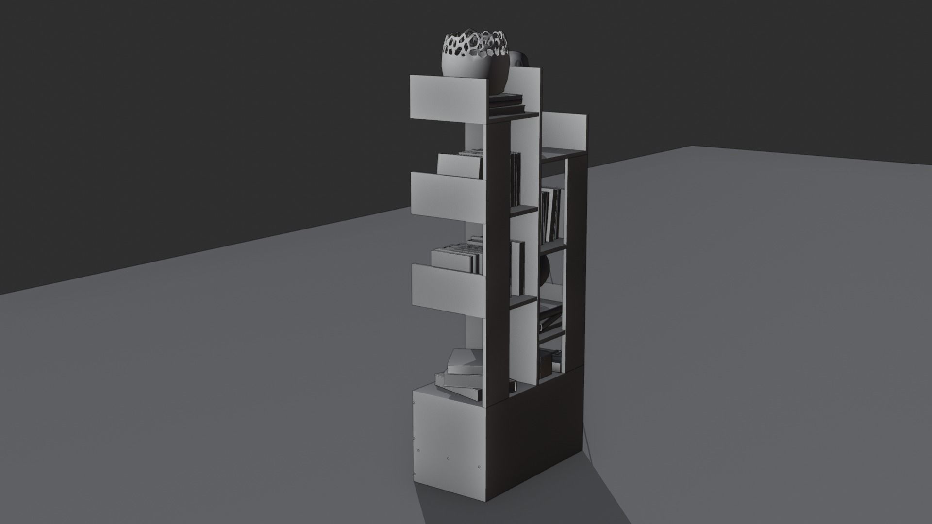 book shelf Free low-poly 3D model_13