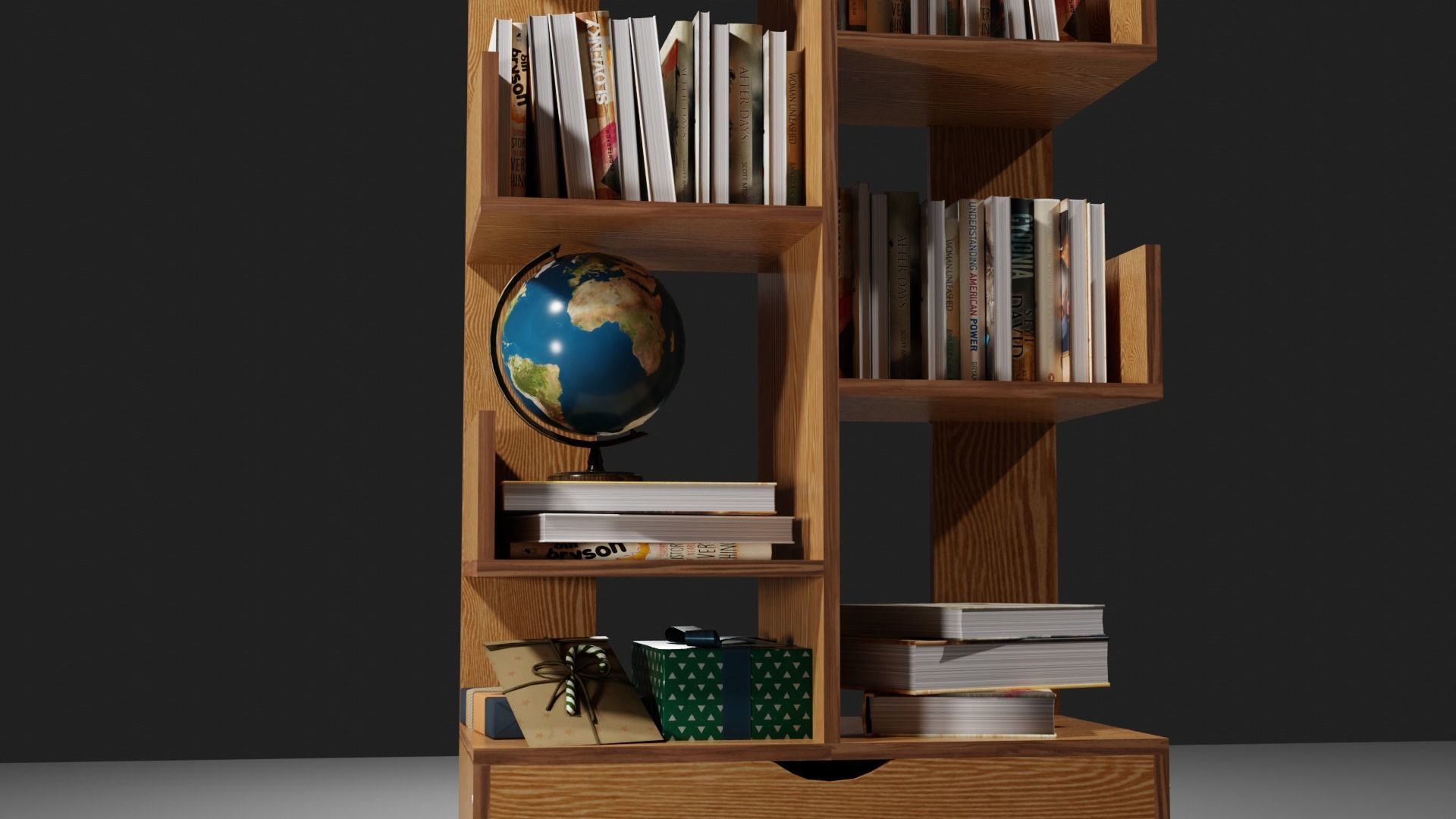book shelf Free low-poly 3D model_8