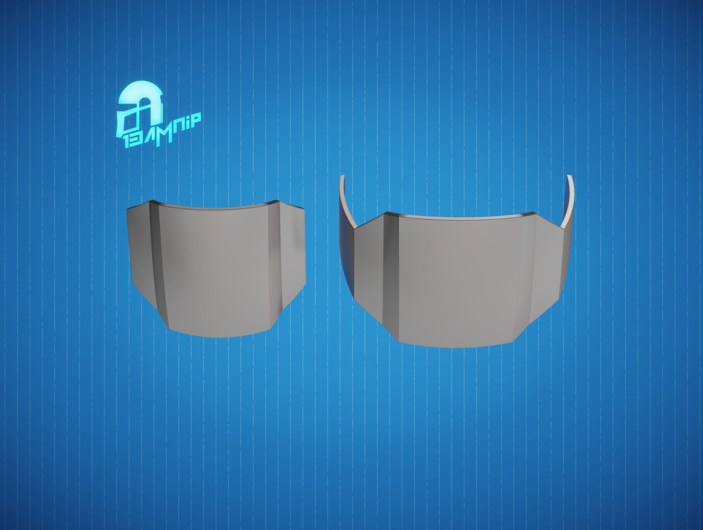 Custom Mandalorian knee armor 3D print model_16