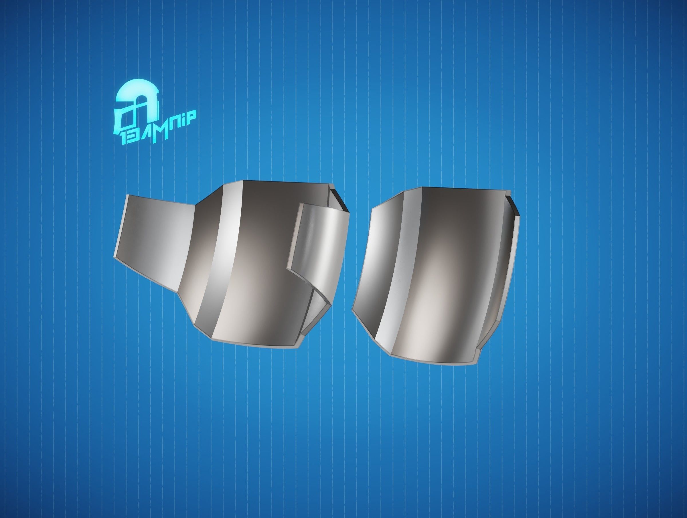 Custom Mandalorian knee armor 3D print model_23