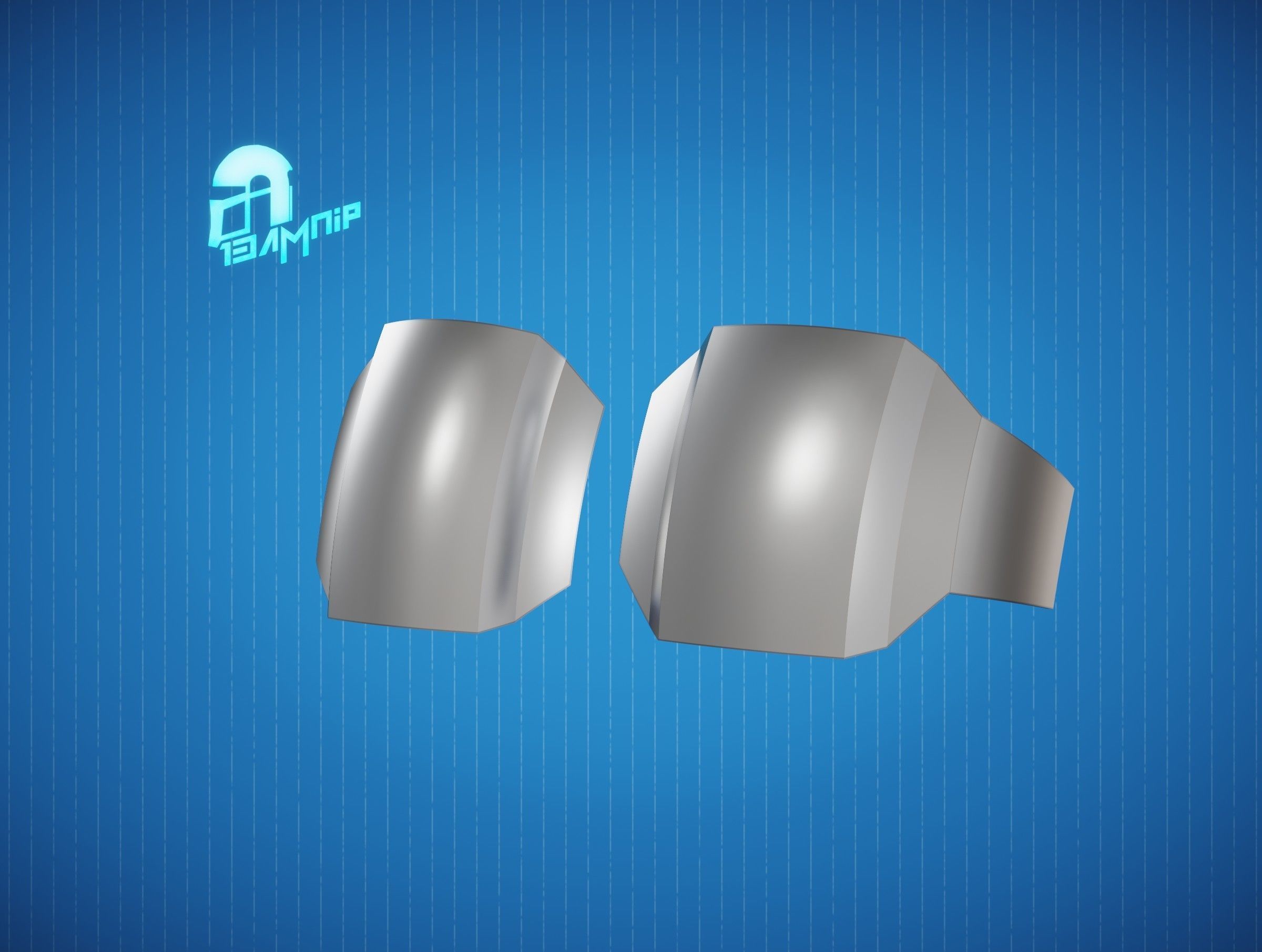 Custom Mandalorian knee armor 3D print model_22