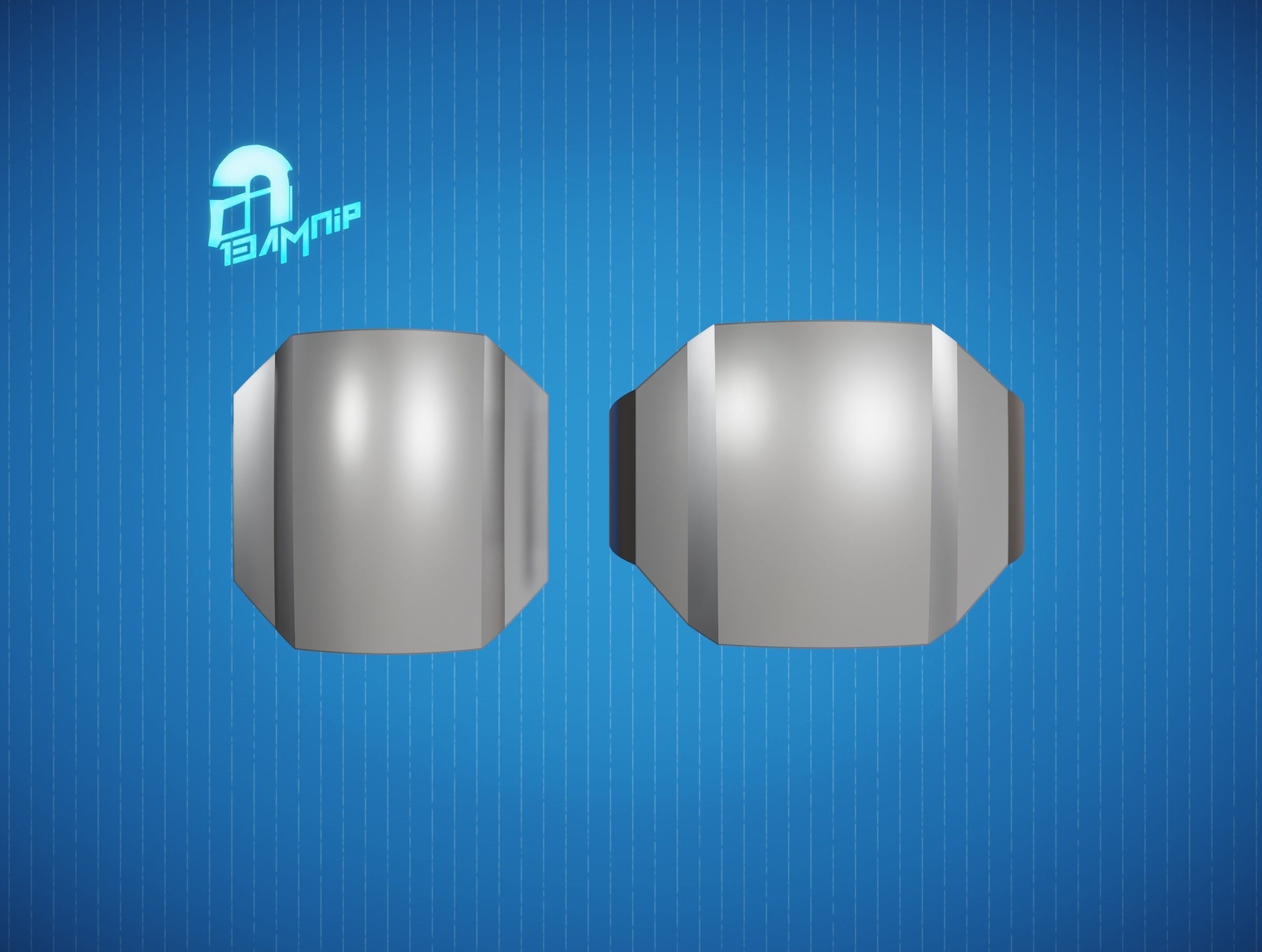 Custom Mandalorian knee armor 3D print model_1