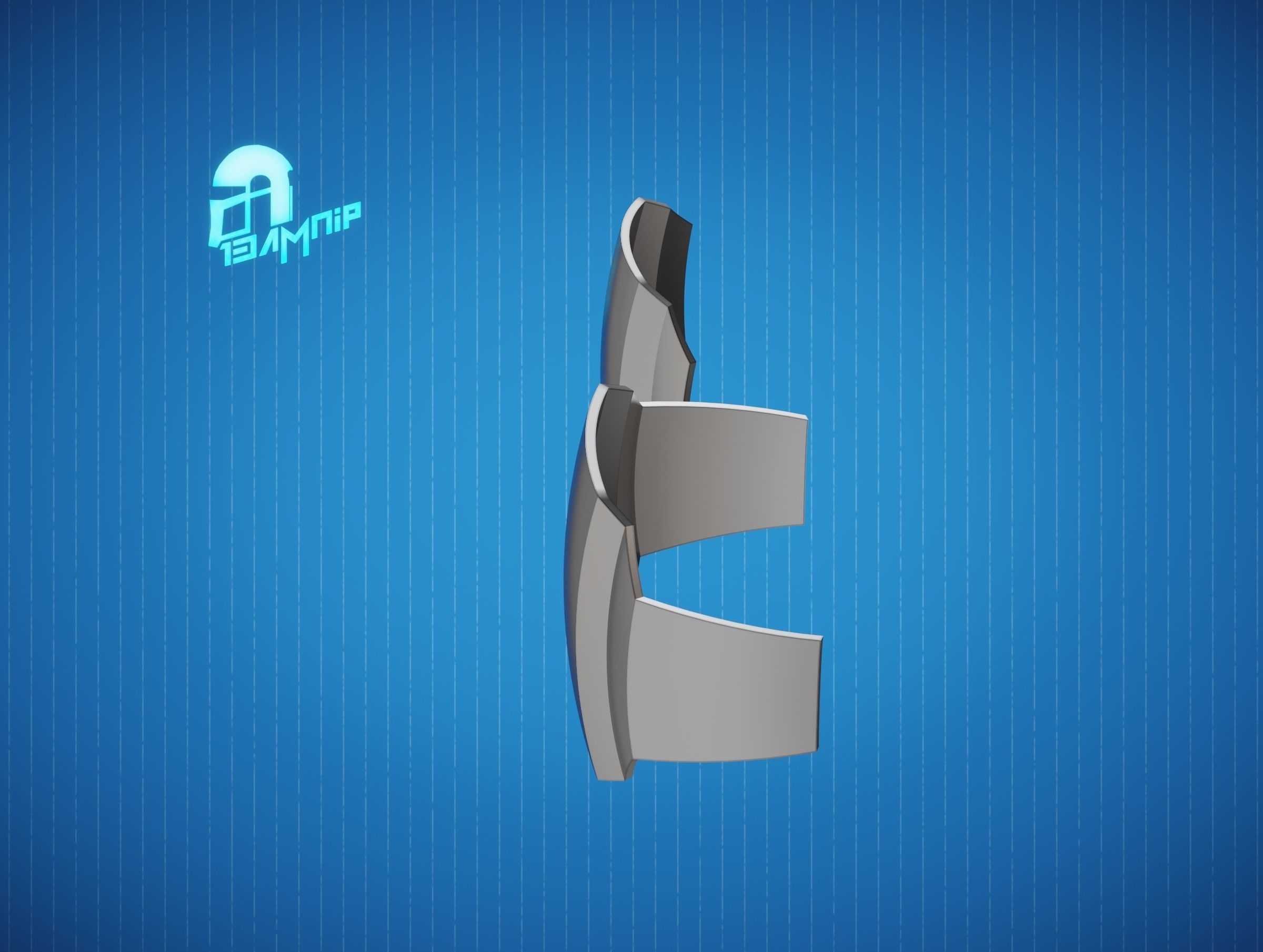 Custom Mandalorian knee armor 3D print model_5