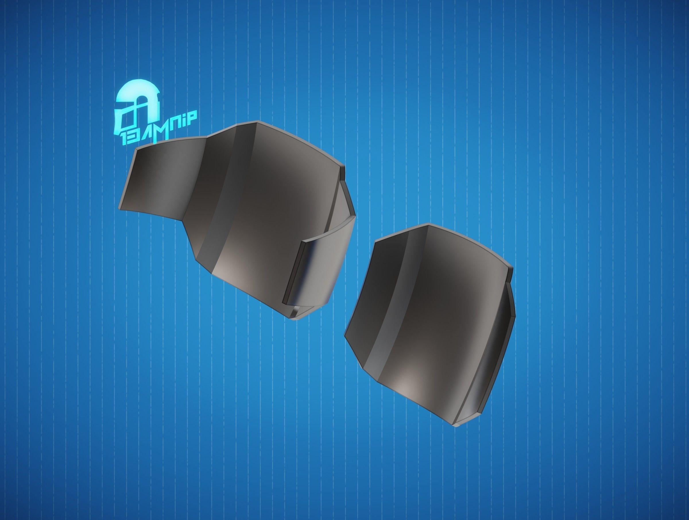 Custom Mandalorian knee armor 3D print model_24