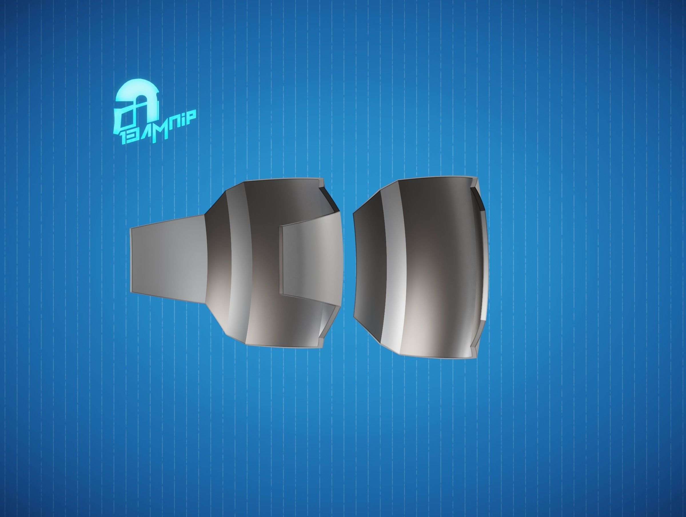 Custom Mandalorian knee armor 3D print model_10