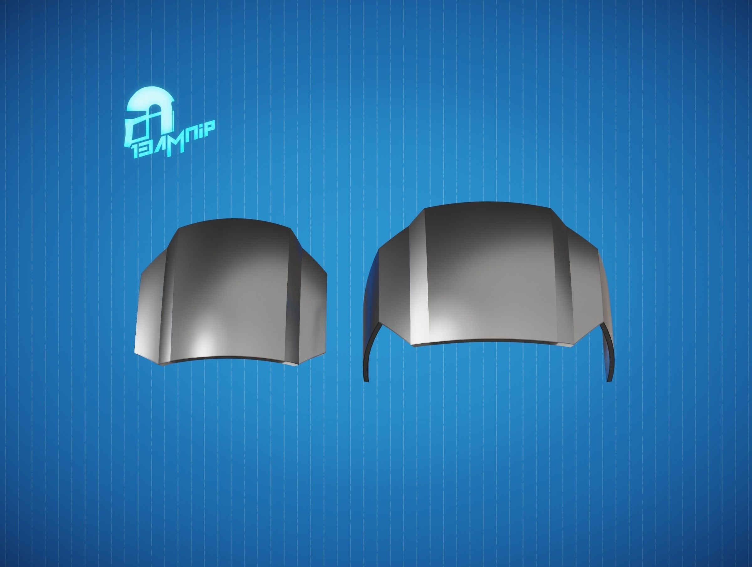 Custom Mandalorian knee armor 3D print model_17