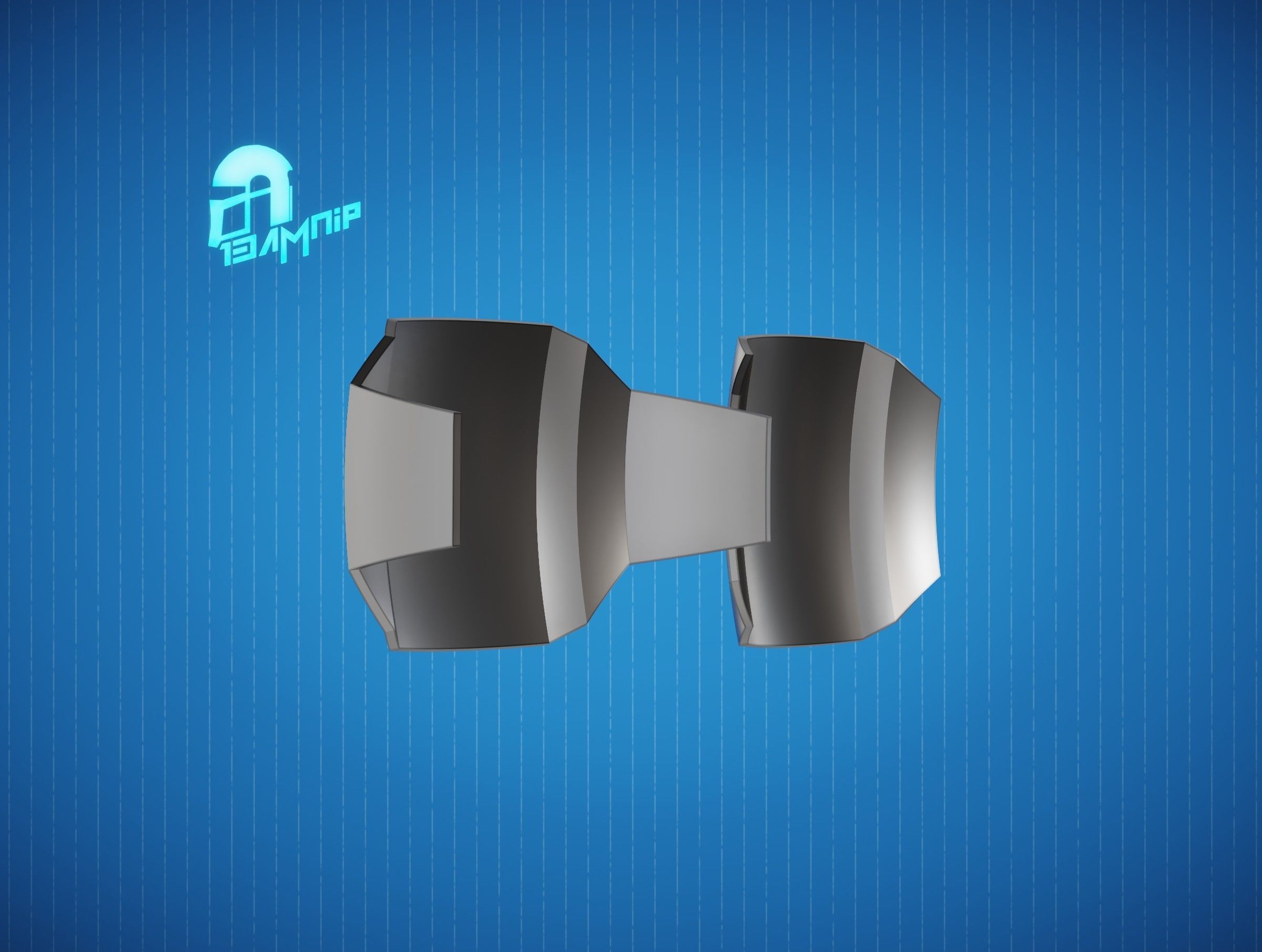 Custom Mandalorian knee armor 3D print model_7