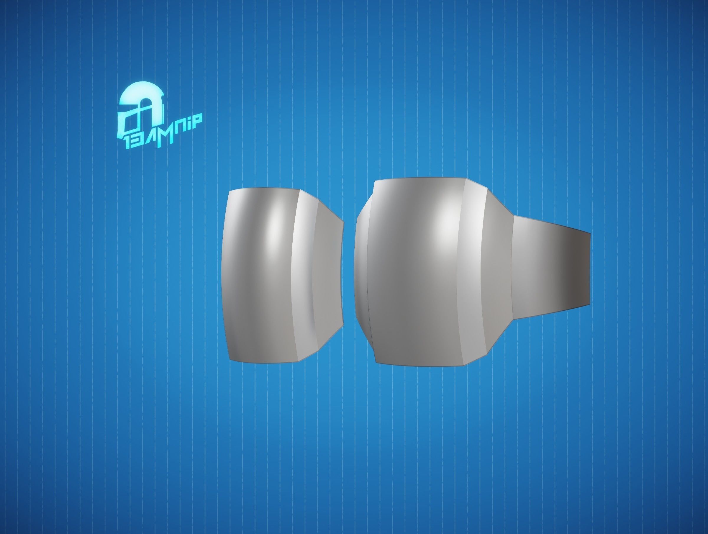 Custom Mandalorian knee armor 3D print model_2