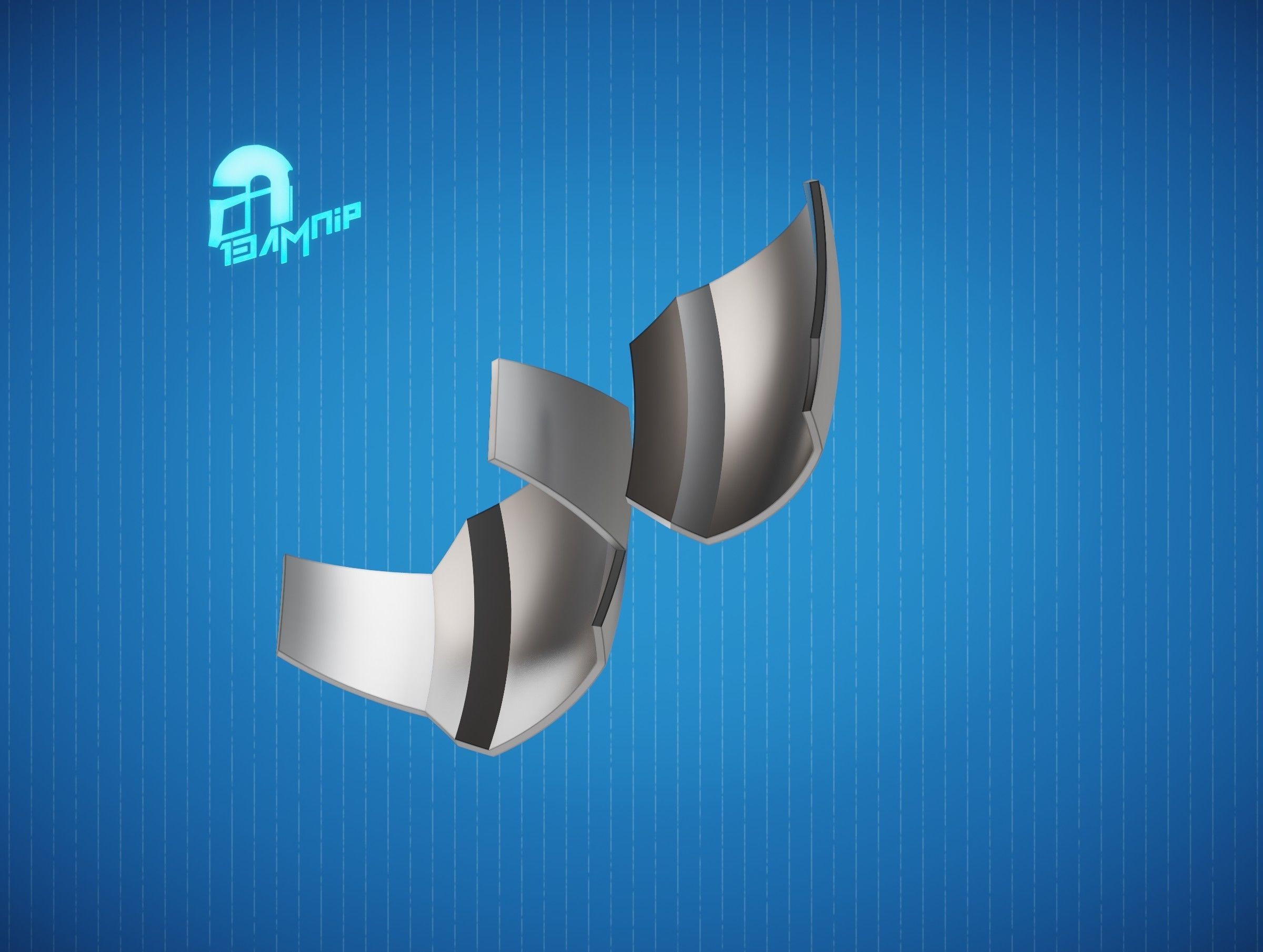 Custom Mandalorian knee armor 3D print model_25