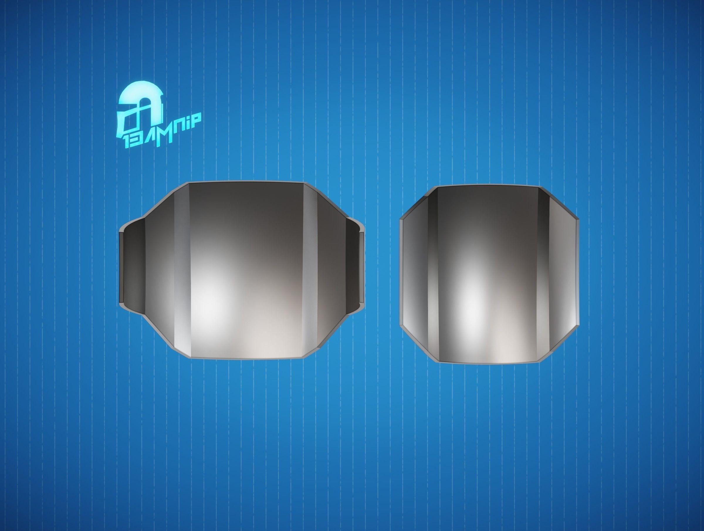 Custom Mandalorian knee armor 3D print model_9