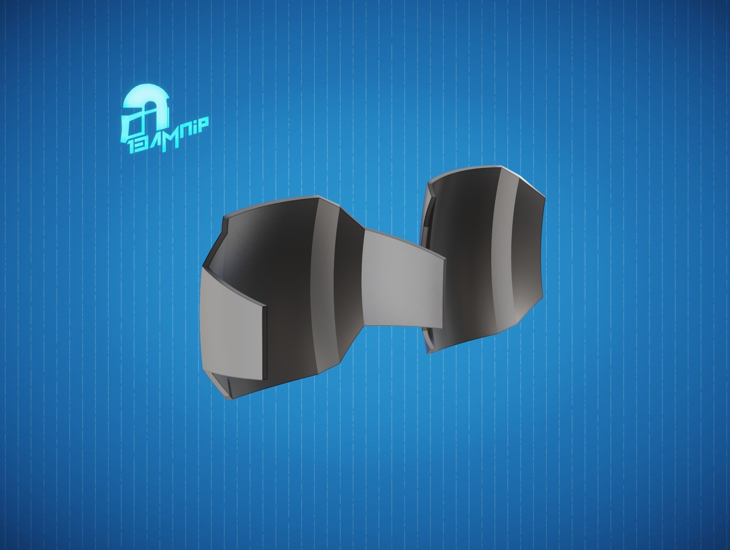 Custom Mandalorian knee armor 3D print model_8