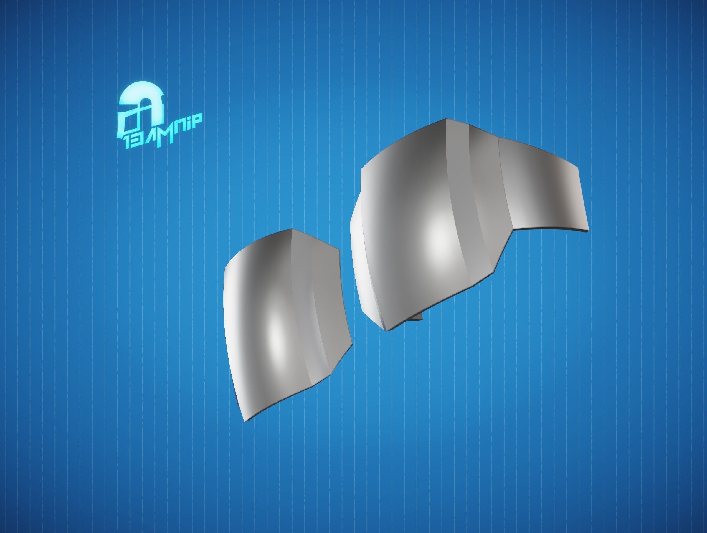 Custom Mandalorian knee armor 3D print model_26