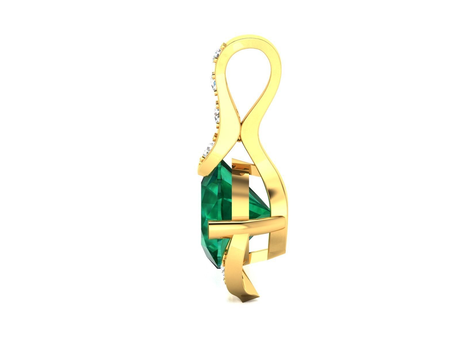 Solitaire Women Pendants  3D print model_16