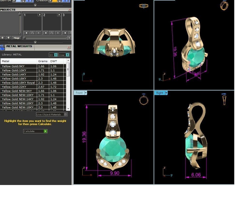 Solitaire Women Pendants  3D print model_8