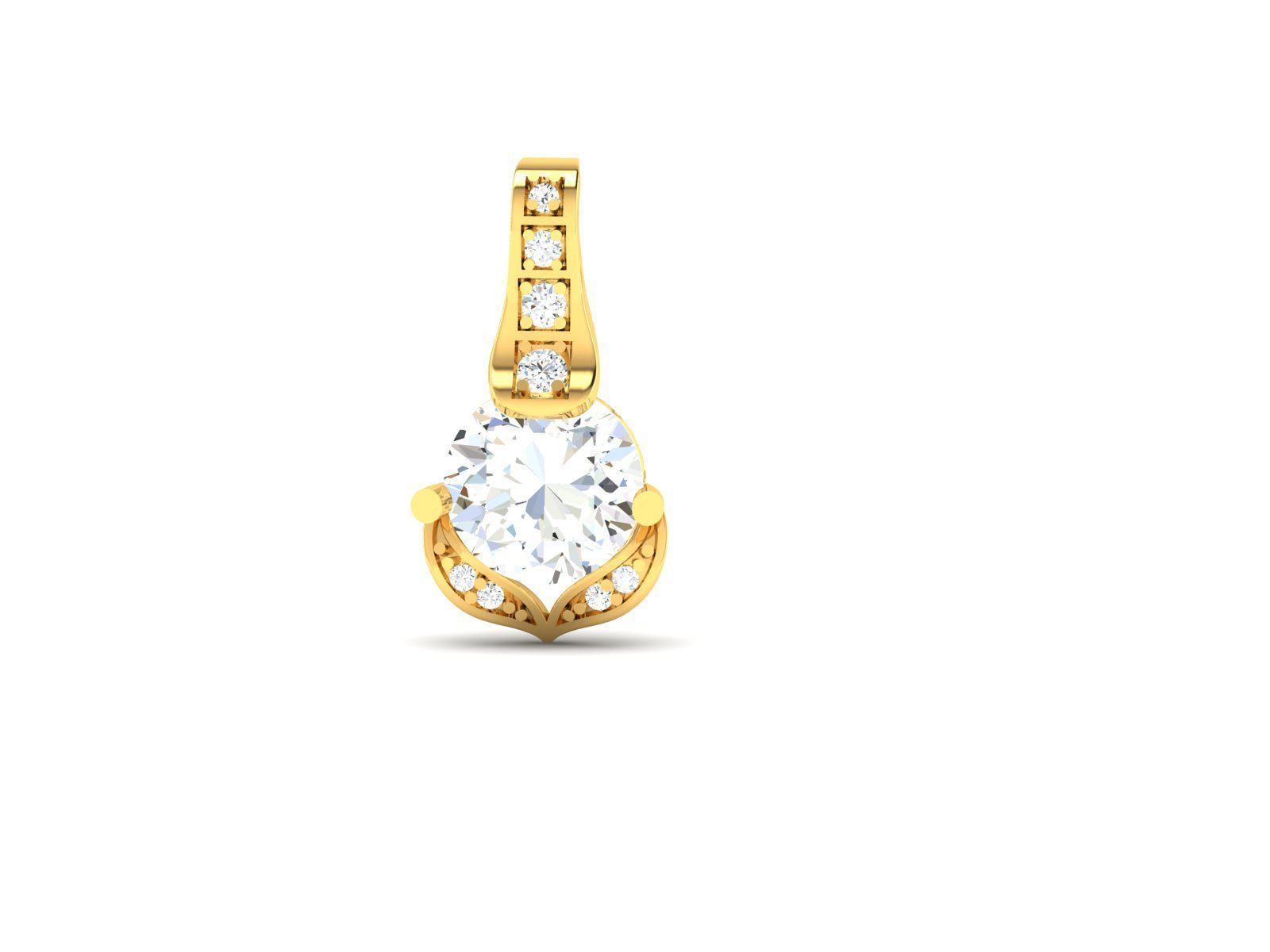 Solitaire Women Pendants  3D print model_1