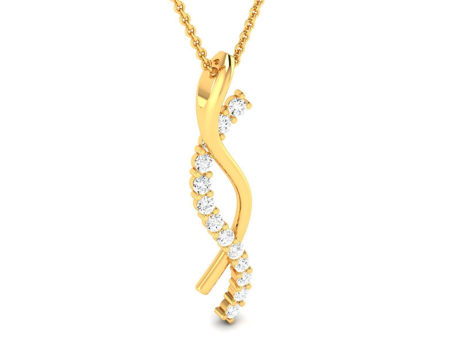 Solitaire Women Pendants 3D print model_1