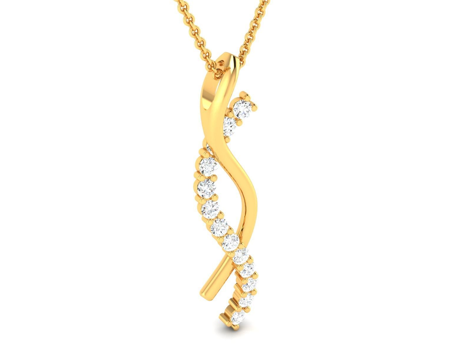 Solitaire Women Pendants 3D print model_2