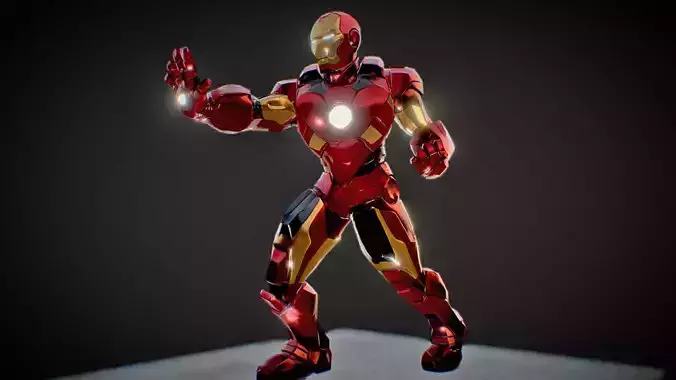 Ironman Low poly -Game Ready avengers iron man