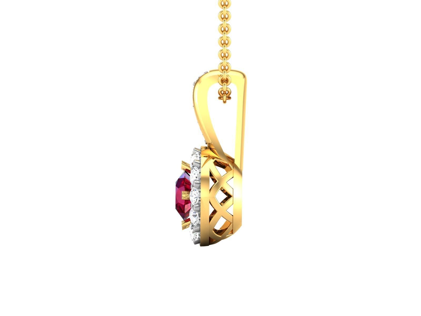 Solitaire Women Pendants 3D print model_6