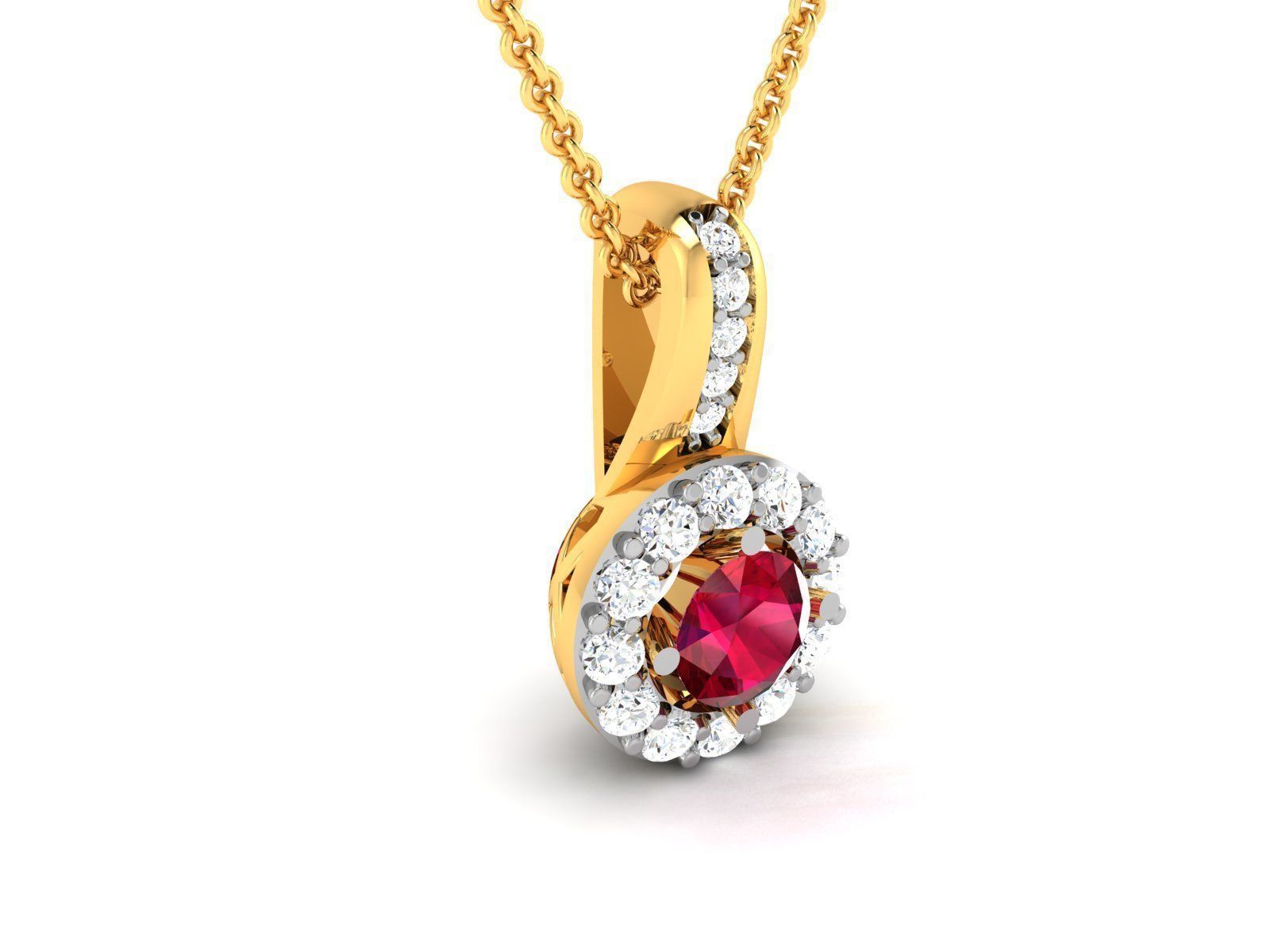 Solitaire Women Pendants 3D print model_1