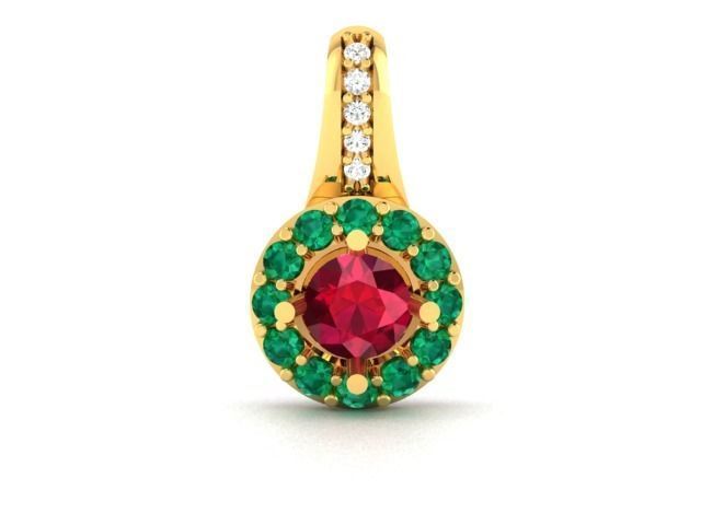 Solitaire Women Pendants 3D print model_7