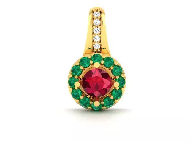 Solitaire Women Pendants 3D print model_0