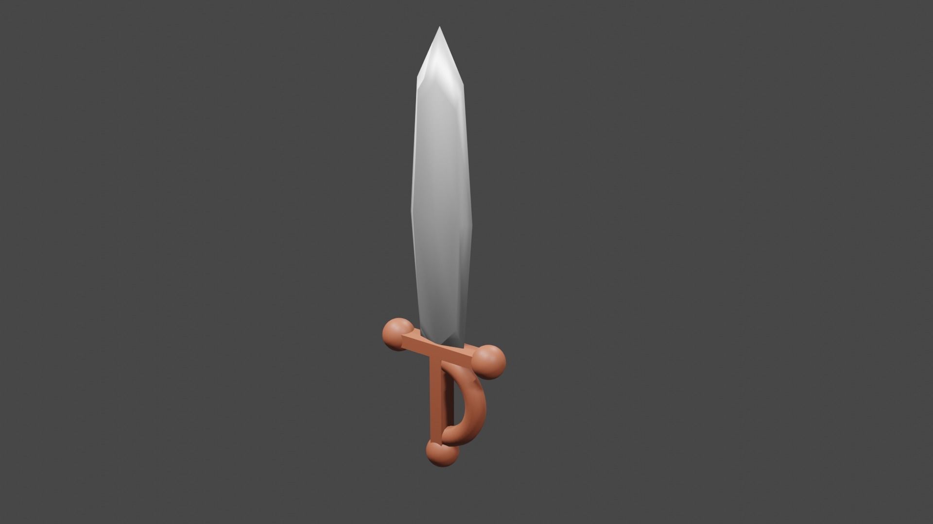 Sword And Shield Low-poly 3D model_4