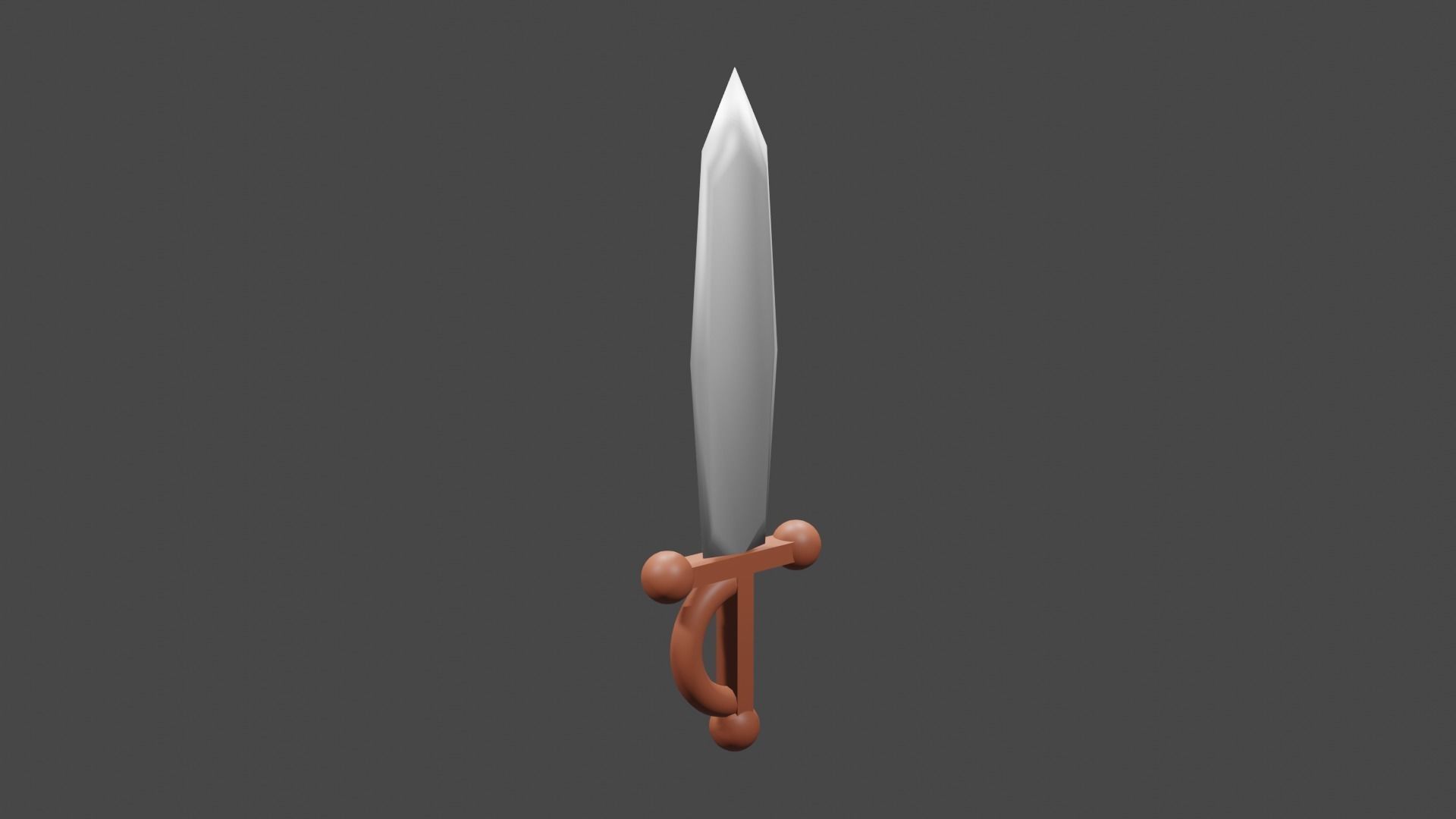 Sword And Shield Low-poly 3D model_5