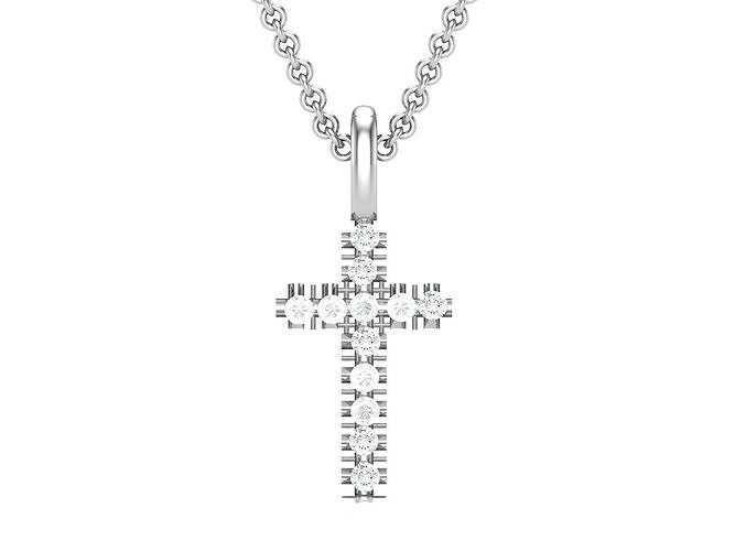 Solitaire Women Cross Pendants  3D print model