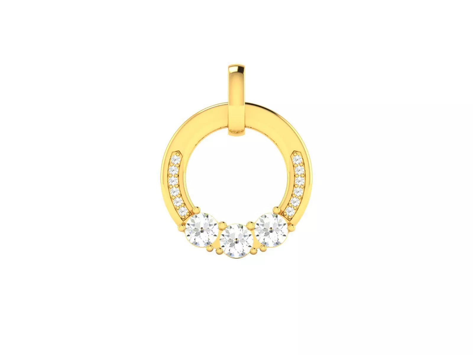 Solitaire Women Pendants  3D print model_0