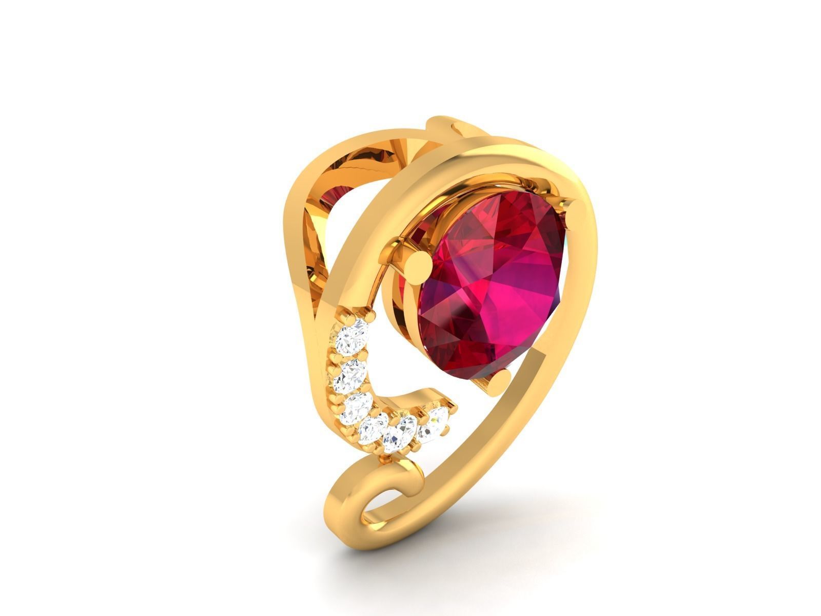 Solitaire Women Pendants  3D print model_2