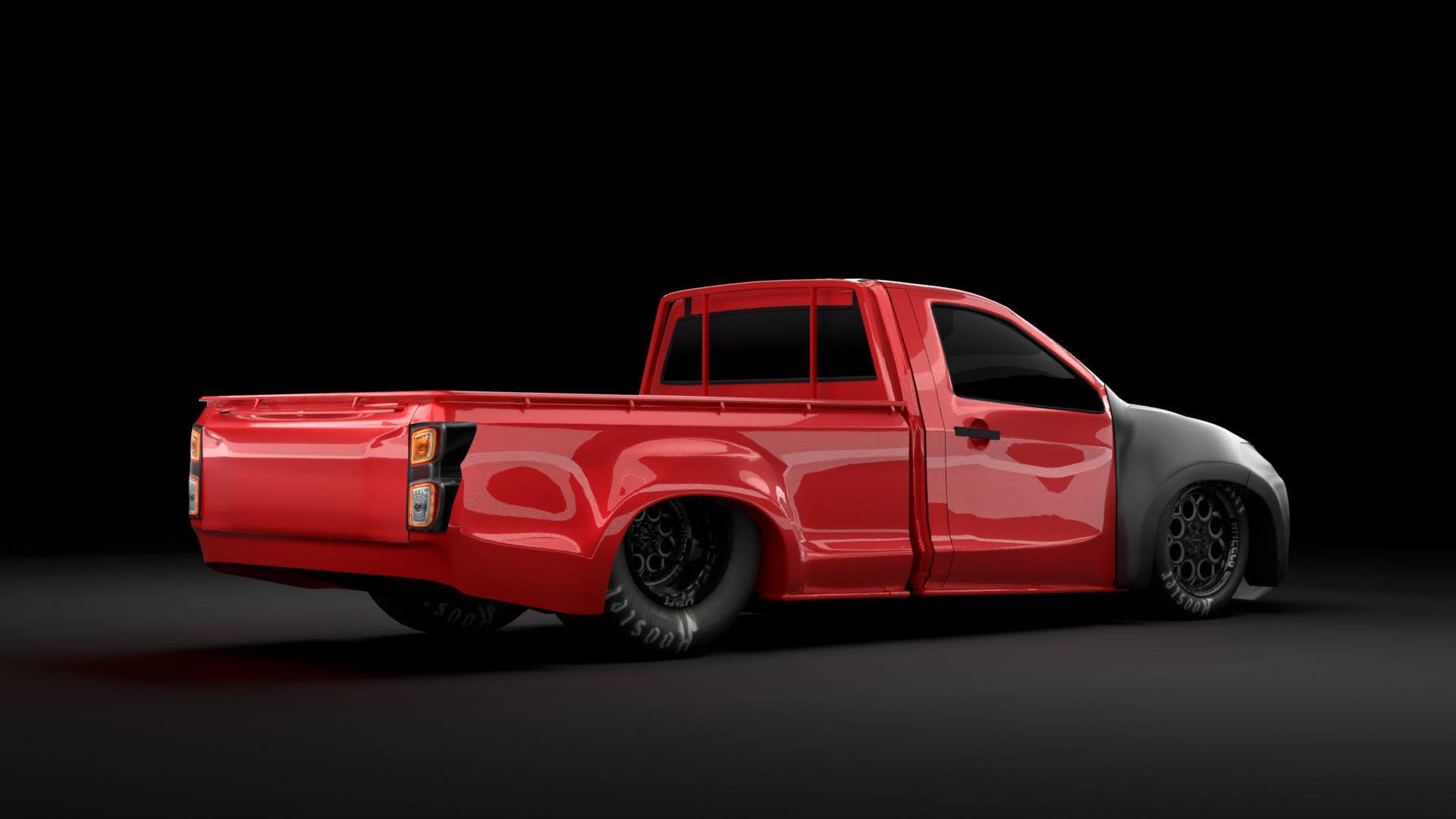 NEW ISUZU D MAX spark dragster racing style 3D model_5