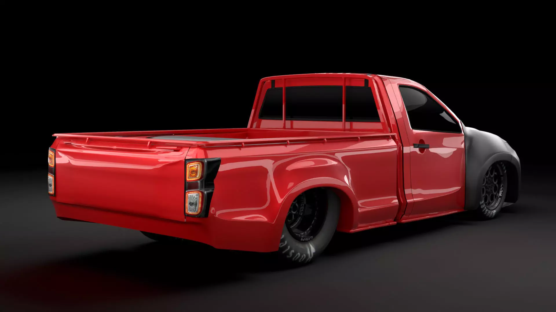 NEW ISUZU D MAX spark dragster racing style 3D model_0