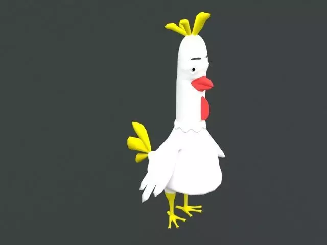 Cartoon Chicken Low-poly 3D model