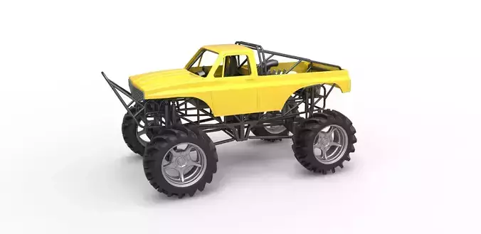 Mud truck Scale 1 to 25 3D print model