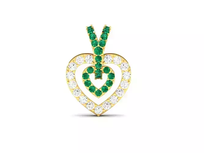 Solitaire Women Heart Pendants 