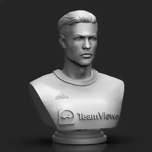  Cristiano Ronaldo 3D Printable Bust 3D print model