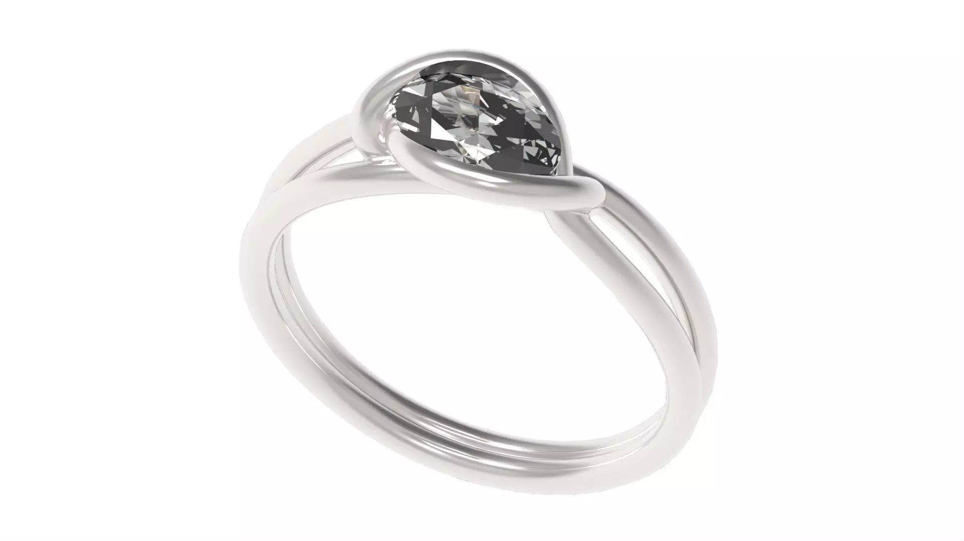 Antique Oval Diamond Ring All Size 3D print model