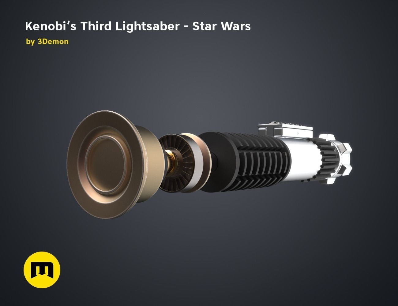 Obi-Wans Third Lightsaber - Star Wars 3D print model_31
