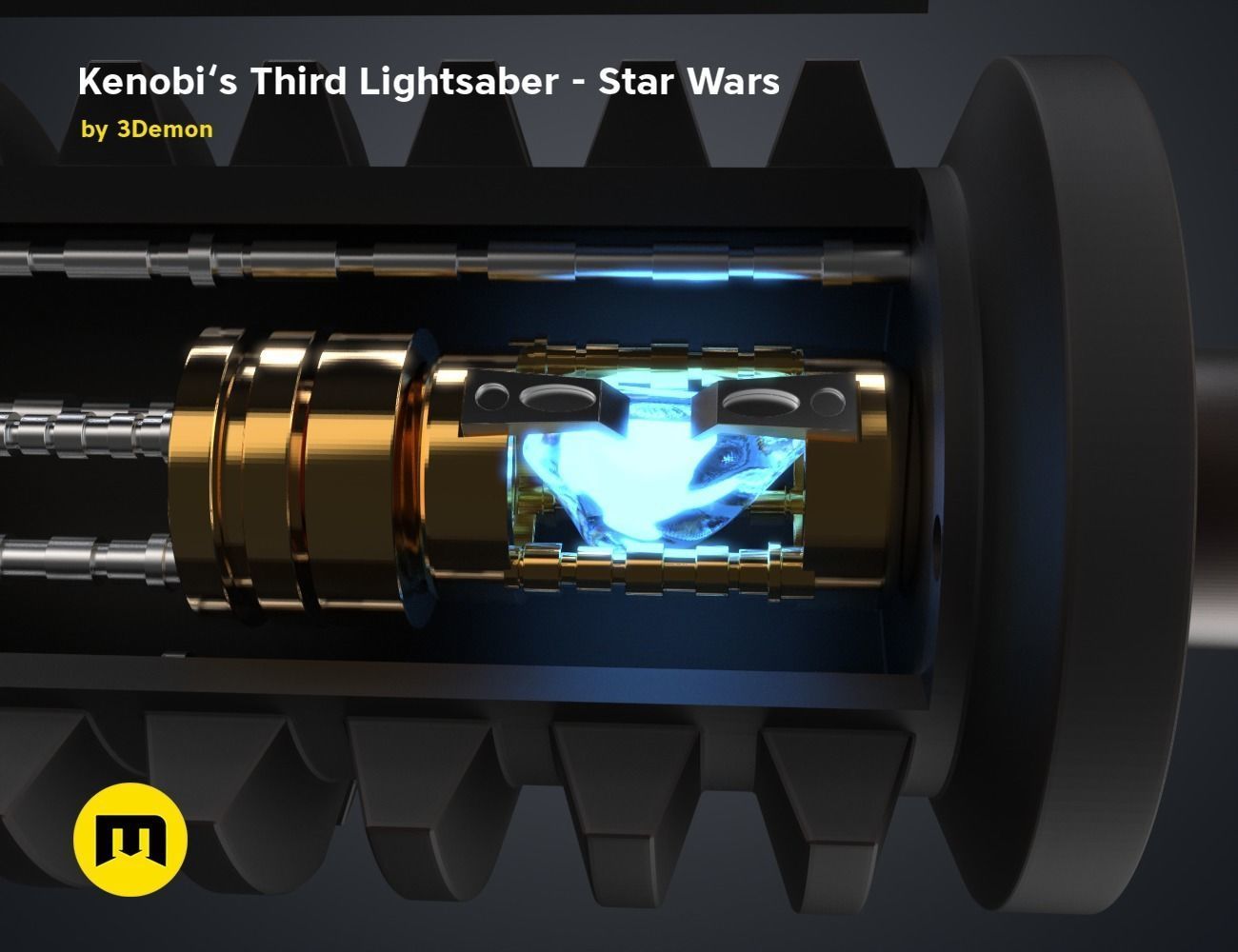 Obi-Wans Third Lightsaber - Star Wars 3D print model_5