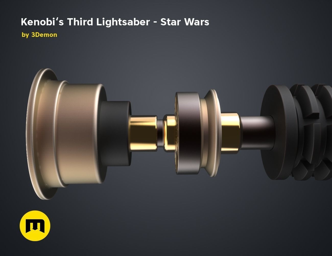 Obi-Wans Third Lightsaber - Star Wars 3D print model_2