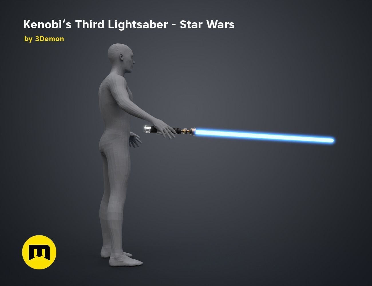 Obi-Wans Third Lightsaber - Star Wars 3D print model_24