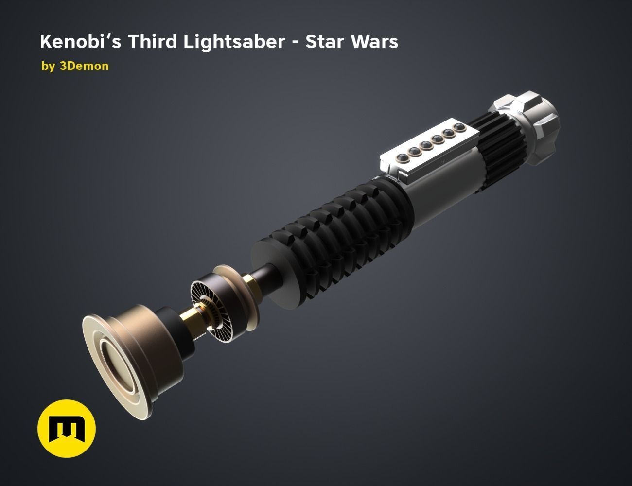 Obi-Wans Third Lightsaber - Star Wars 3D print model_19