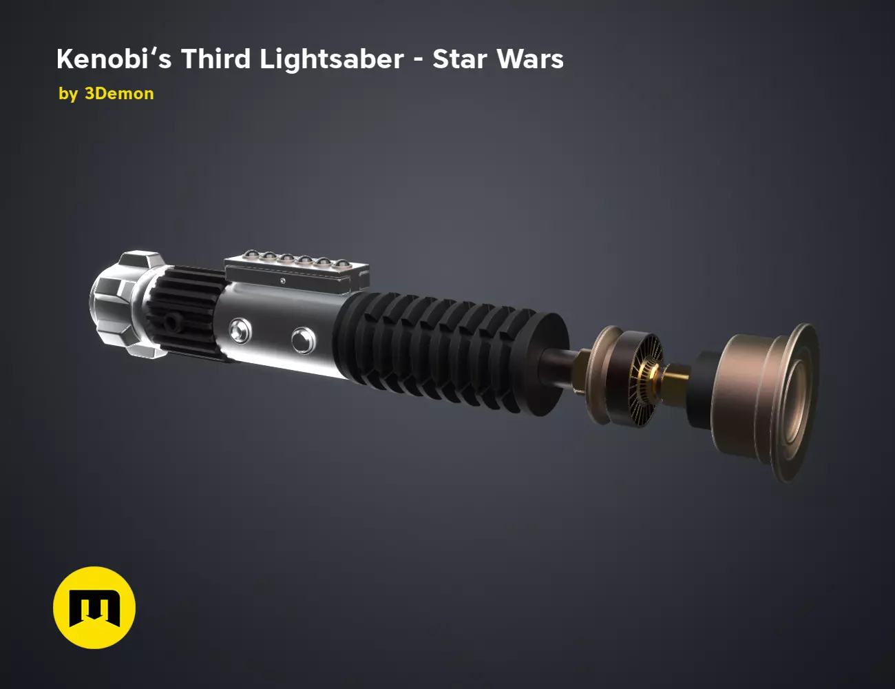 Obi-Wans Third Lightsaber - Star Wars 3D print model_0