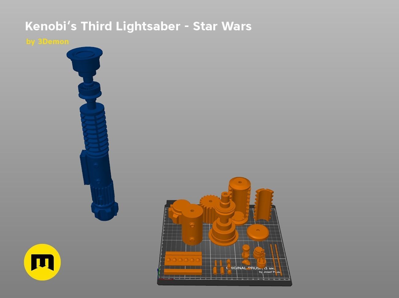 Obi-Wans Third Lightsaber - Star Wars 3D print model_7