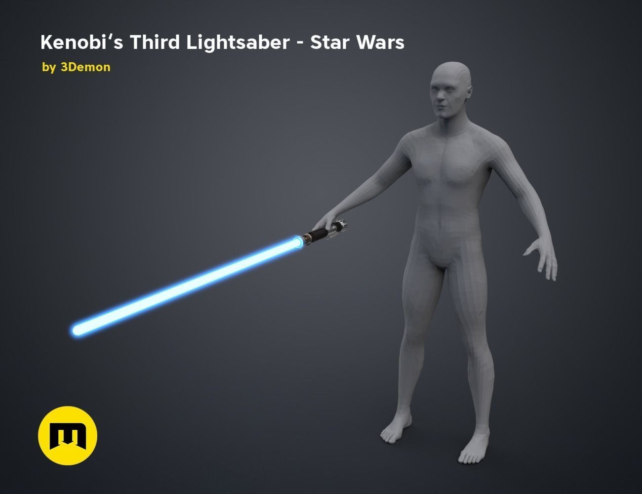 Obi-Wans Third Lightsaber - Star Wars 3D print model_33