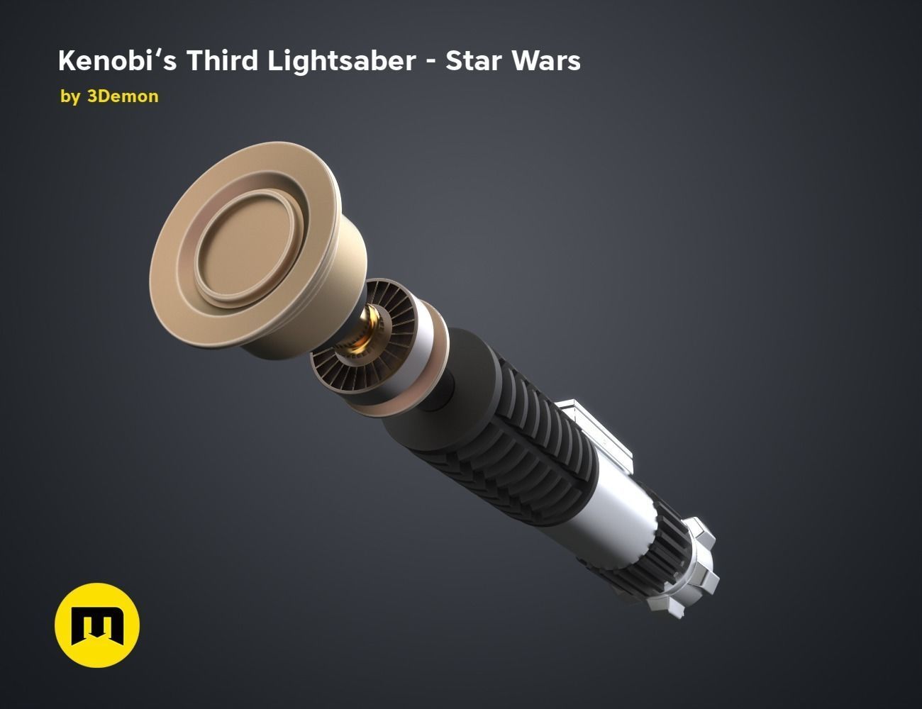 Obi-Wans Third Lightsaber - Star Wars 3D print model_29