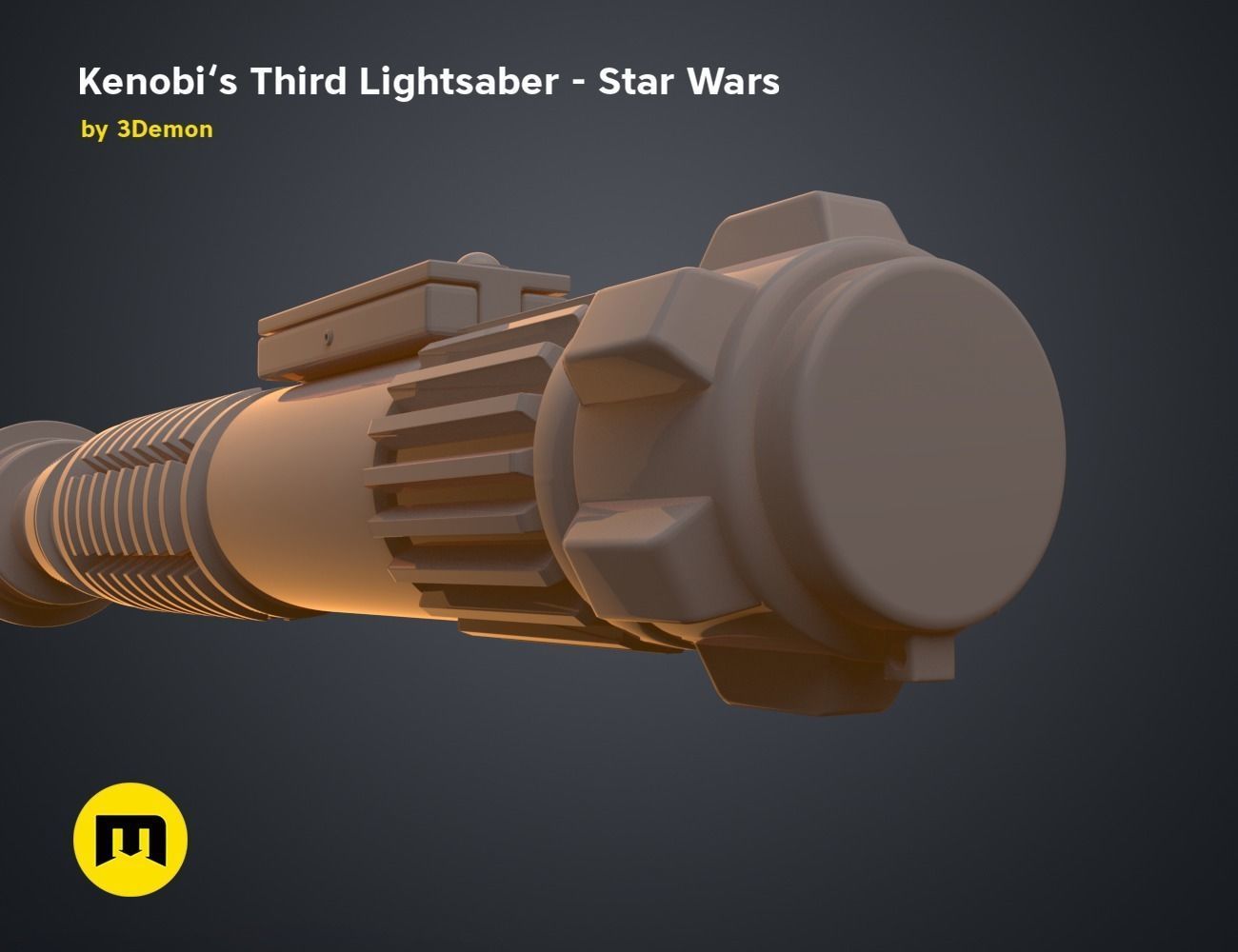 Obi-Wans Third Lightsaber - Star Wars 3D print model_12